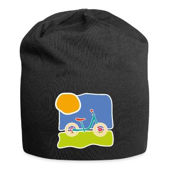 Colourful children's bike – Ride and freedom - Jersey Beanie - black - Front