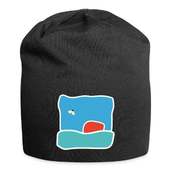 Midge in flight – flying insect - Jersey Beanie - black - Front