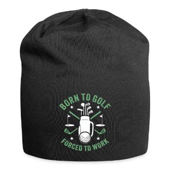 Born to Golf Forced to Work - Jersey Beanie - black - Front