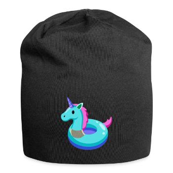 Unicorn Pool Toy - Jersey Beanie - black - Front