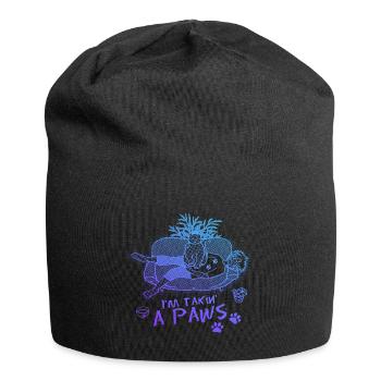 I'm taking a Paws - Cat making biscuits - Jersey Beanie - black - Front