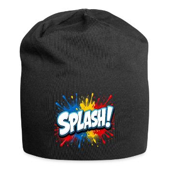 Comic lettering with splashes of paint – Pop Art Sty - Jersey Beanie - black - Front