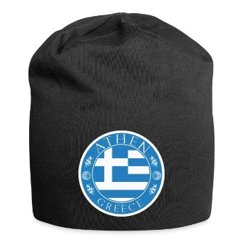 Athens Greece - Classic Vintage Poster - Jersey Beanie - black - Front