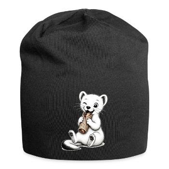 Vaelosek l ermine sausage patty - Jersey Beanie - black - Front