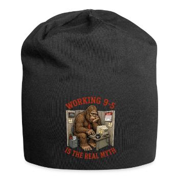Bigfoot Sasquatch Office Worker Myth - Jersey Beanie - black - Front