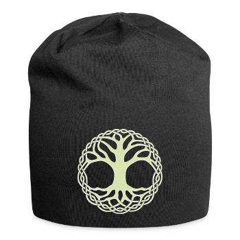 Tree of Life Celtic Knot Circle - Jersey Beanie - black - Front