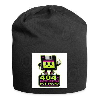Retro 404 Motivation not found - Jersey Beanie - black - Front