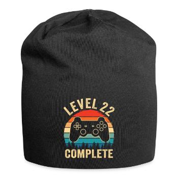 Level 22 complete – 22 Year Old Gift - Jersey Beanie - black - Front