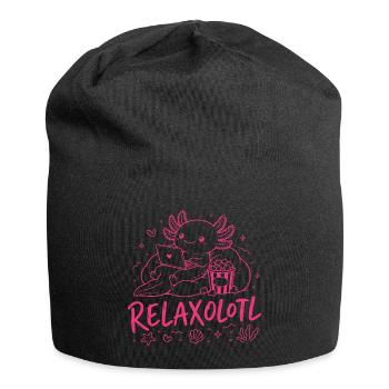 RELAXOLOTL - Cute Relaxing AXOLOTL - Jersey Beanie - black - Front