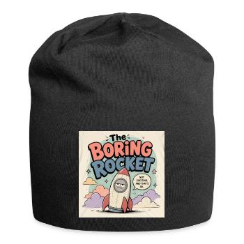The Boring Rocket - Jersey Beanie - black - Front