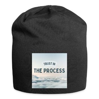 Trust In The Process Inspirational Quote Design - Jersey Beanie - black - Front
