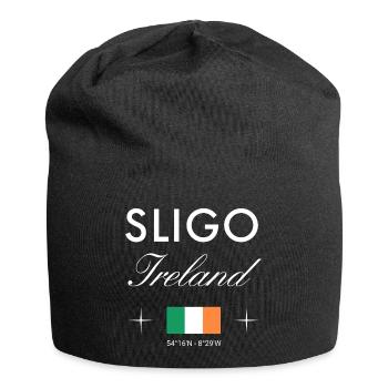 Sligo Ireland Coordinates Travel Souvenir - Jersey Beanie - black - Front