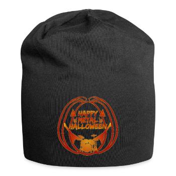 Happy Metal Halloween Drum Pumpkin - Jersey Beanie - black - Front