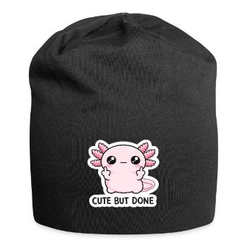 Pink Chibi Dragon Saying - Jersey Beanie - black - Front