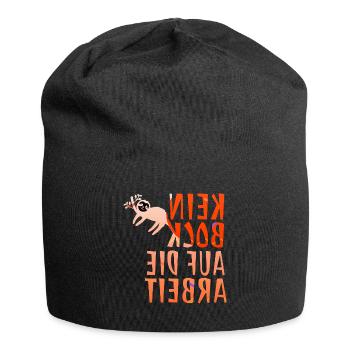 Funny mirror writing "Kein Bock auf die Arbeit" - Jersey Beanie - black - Front