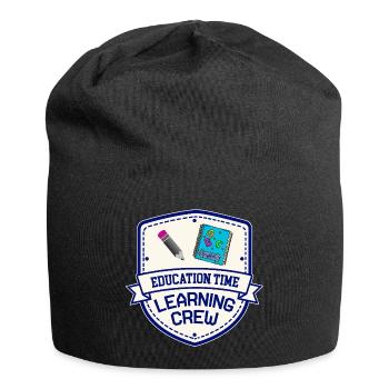 Education Time | Learning Crew Shirt - Jersey Beanie - black - Front
