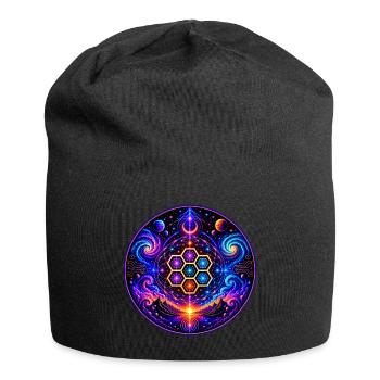 Sacred Geometrie - Jersey-Beanie - Schwarz - Vorne
