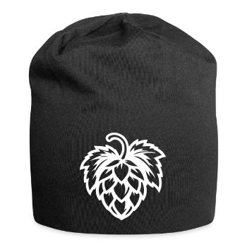 Hopfen Gerste Symbol - Jersey-Beanie - Schwarz - Vorne