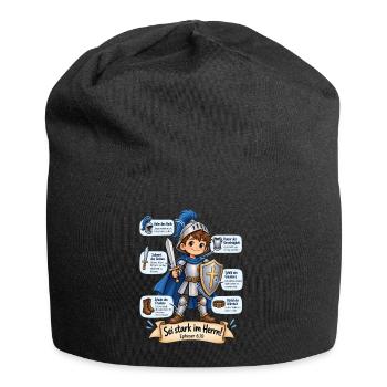 Ritter des Glaubens - Waffenrüstung Gottes - Jersey-Beanie - Schwarz - Vorne