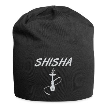Shisha Hookah Silhouette Motiv - Jersey-Beanie - Schwarz - Vorne