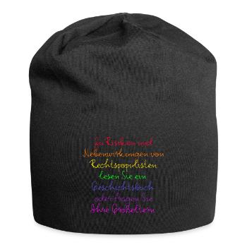 RISIKEN NEBENWIRKUNGEN RECHTSPOPULISTEN GESCHICHTE - Jersey-Beanie - Schwarz - Vorne