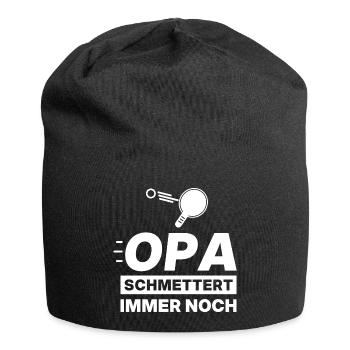 Tischtennis Opa Geschenk – Schmettert noch - Jersey-Beanie - Schwarz - Vorne