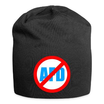 No AFD FCK AFD Protest Links Antifa - Jersey-Beanie - Schwarz - Vorne