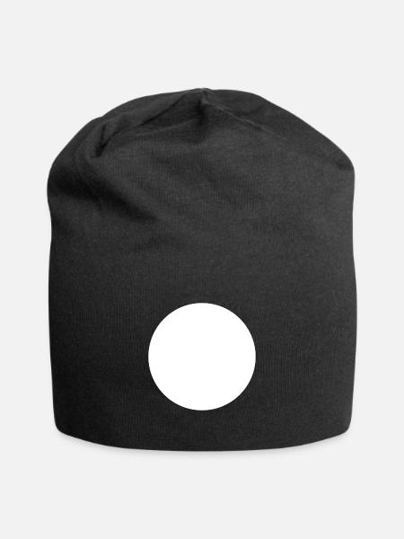 white circle Weißer Kreis - Jersey-Beanie - Schwarz