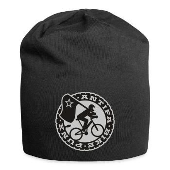 bike punks - Jersey-Beanie - Schwarz - Vorne