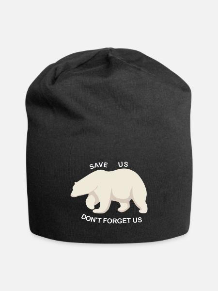 Eisbären retten - Jersey-Beanie - Schwarz