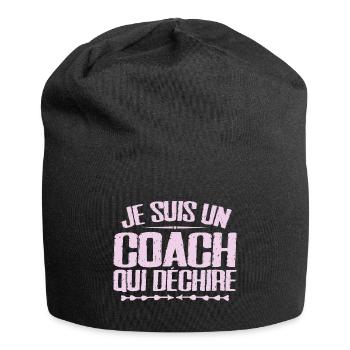 Ich bin ein Coach, der Humor und Humor liebt - Jersey-Beanie - Schwarz - Vorne
