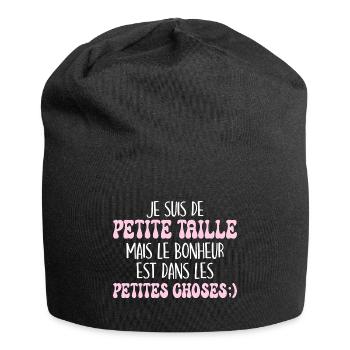 Petite Taille Humour Petite Femme - Bonnet en jersey - noir - Devant