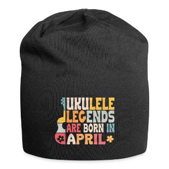 Ukulele Legends are born in April - Jersey-Beanie - Schwarz - Vorne
