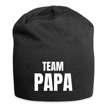 Team Papa pour la fête des pères - Bonnet en jersey - noir - Devant