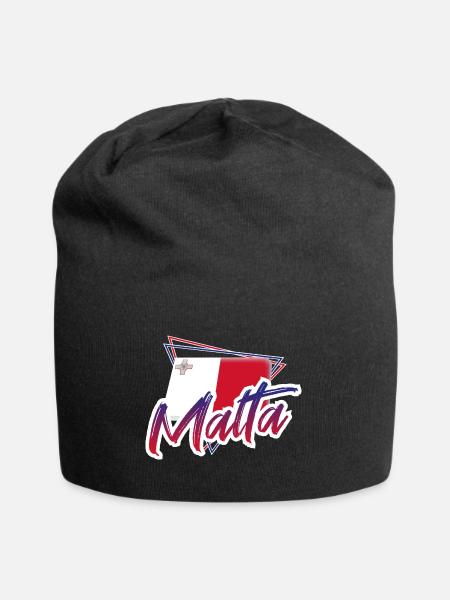 Malta - Jersey-Beanie - Schwarz