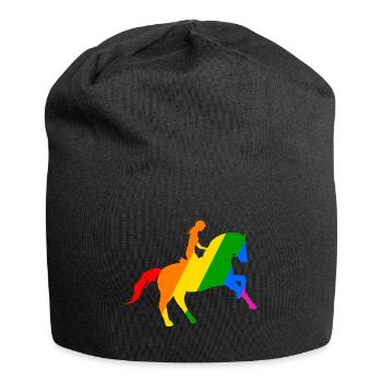 Reitsport: Freiheit im Sattel - Jersey-Beanie - Schwarz - Vorne