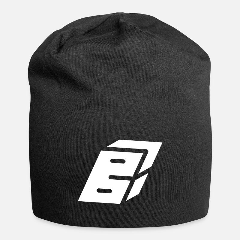 Abstract B letter - Jersey Beanie - black