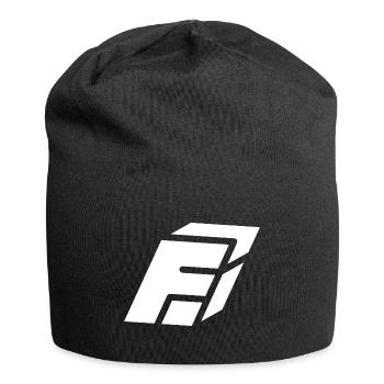 Abstract F letter - Jersey Beanie - black - Front
