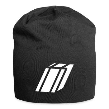 Abstract I letter - Jersey Beanie - black - Front