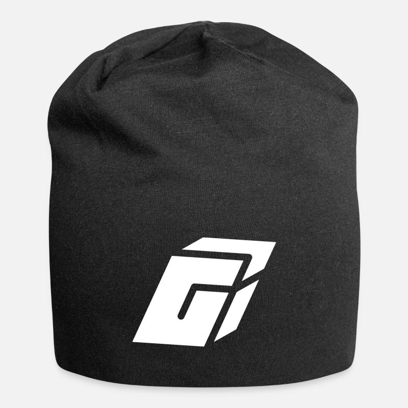 Abstract G letter - Jersey Beanie - black