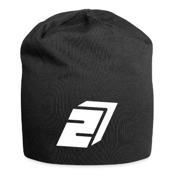 Abstract Nummer 2 - Jersey-Beanie - Schwarz - Vorne