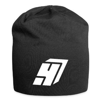Abstract Nummer4 - Jersey-Beanie - Schwarz - Vorne