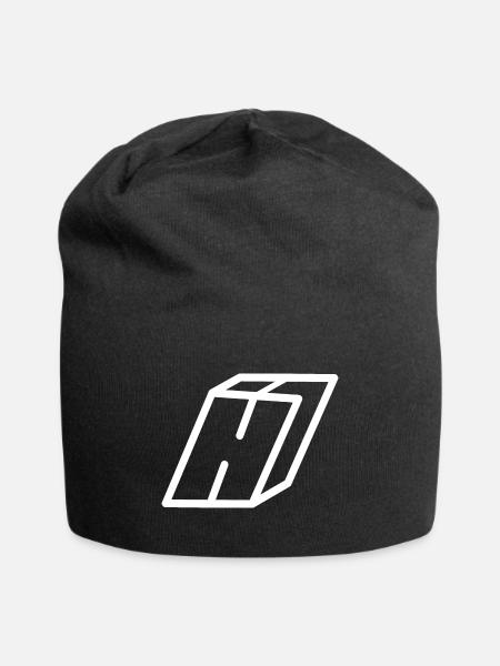 Gliederungsbuchstabe H - Jersey-Beanie - Schwarz