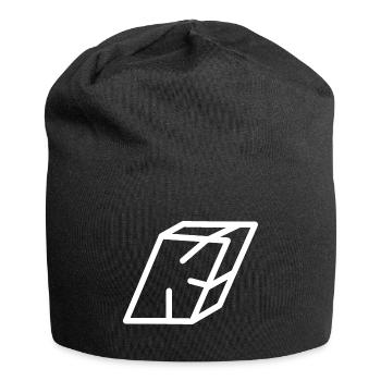 Outline Letter K - Jersey Beanie - black - Front