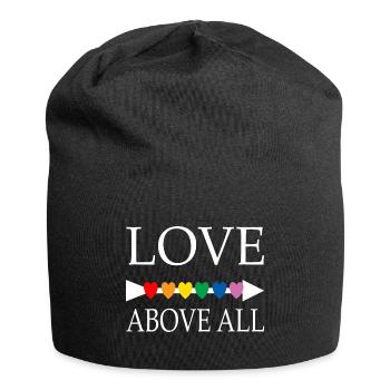Love above all else - Jersey Beanie - black - Front