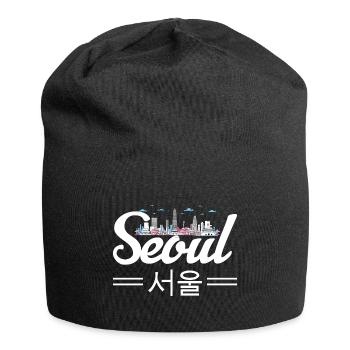 Kpop Seoul Korea Südkorea K-Pop Geschenk Spruch - Jersey-Beanie - Schwarz - Vorne