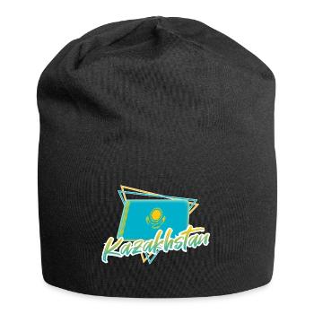 Kasachstan - Jersey-Beanie - Schwarz - Vorne