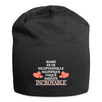 Mamie en or et incroyable - Bonnet en jersey - noir - Devant