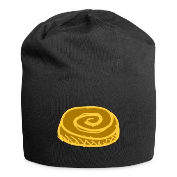 Eine leckere Nussschnecke essen - Jersey-Beanie - Schwarz - Vorne