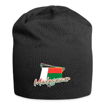 Madagaskar - Jersey-Beanie - Schwarz - Vorne